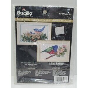 Bucilla Cross Stitch Kit (Value Pack) Bird Watching/43547/Needlework/Crafts